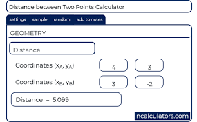 Distance Between Two Points Calculator In 2021 Distance Formula Midpoint Formula Distance Calculator