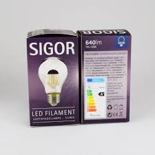 Hierbei gibt es nur einen stromkreis. Sigor Kopfspiegellampe Led Filament 7 Watt Ersetzt 50 Watt Gluhbirne