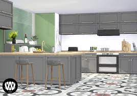 Transform your sim's kitchens and add some modern flair with sleek, stainless steel appliances and new gourmet furnishings. Opuntia Kitchen Sims 4 Custom Content Wondymoon Sims 4 Kitchen Cabinets Sims 4 Kitchen Kitchen Furniture