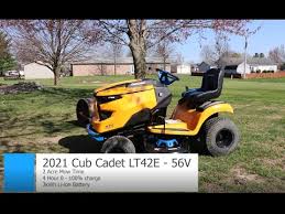 See all cub cadet lawn tractor and mower battery models (179) 1027. Lt42e Electric Cub Cadet Review 2021 Xt1 Enduro Electric Riding Mower Youtube