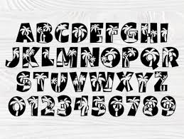 Download Palm Trees Svg Fonts Beach Monogram Graphic By Tonisartstudio Creative Fabrica