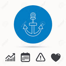 Anchor Icon Nautical Drogue Sign Sea And Sailing Symbol Calendar