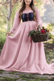 Spanning the dark ages to the times of pirates ruling the seven seas, our renaissance costumes for women are authentic and comfortable. Medieval Corset Dress For Adult Women Boat Neck Long Sleeve Plain A Line Maxi Dress Lc563554 Pink Beige Kupiti Za Cinoyu 33 35 V Beautifulhalo Com Imall Com