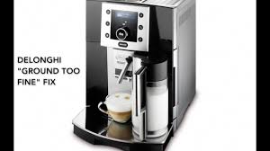 It is in an upright position. Delonghi Perfecta Ground Too Fine Error Fix By Ravraid