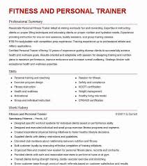 Best Fitness And Personal Trainer Resume Example Livecareer