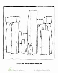 Stonehenge is one of the oldest structures in the world, over 4,500 years old! Color Stonehenge Worksheet Education Com