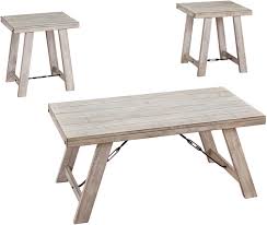 About 31% of these are coffee tables. Amazon Com Signature Design By Ashley Carynhurst Farmhouse 3 Piece Table Set Includes Coffee Table And 2 End Tables Antique White Table Chair Sets