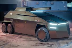 2022 tesla cybertruck tri motor awd. Armored Tesla Cybertruck Tank Is Ready For Combat Carbuzz