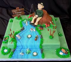 At cakeclicks.com find thousands of cakes categorized into thousands of categories. Fishing Cake For 70th Birthday By Cake Head Creations Via Flickr Fish Cake Birthday Fish Cake 70th Birthday Cake
