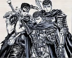 Kentaro miura (三浦 建太郎 miura kentarō) is a japanese mangaka born in 1966 in chiba city, chiba prefecture. Guts Versions Pilot Golden Age And Black Swordsman Berserk Manga Manga Anime