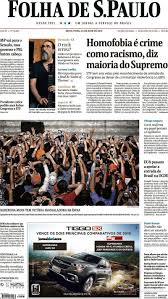 Notícias sobre política, grana, inss, as ruas da cidade, esporte, entretenimento e mais. Capa Folha De S Paulo Sexta 24 De Maio De 2019