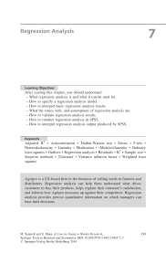 Simple linear regression in spss. Pdf Regression Analysis
