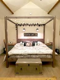 Drawers under the bed sounds like a great idea. Four Poster Bed Classic Small Master Bedroom King Bed Small Bedroom Ideas For Couples H King Sized Bedroom King Size Bedroom Sets King Size Bed Frame