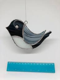 Oiseau D Attrape Soleil De Verre Souille Etsy Stained Glass Glass Animals Glass
