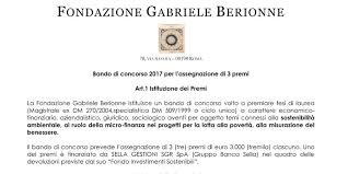 4/s architettura e ingegneria edile. Bando Di Concorso Della Fondazione Gabriele Berionne 2017 Fondazione Gabriele Berionne