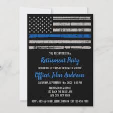 Police retirement party decorations, cops photo backdrop, cop retirement party ideas, police badge, handcuffs, personalized wall poster, party supplies wall decor, size 36x24, 48x24, 48x36, 24x18. Police Retirement Party Invitations Zazzle Ca