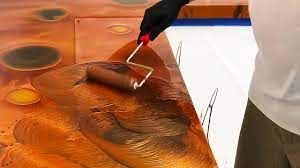 Elevate your countertop to allow the epoxy to run off and coat the sides. These Epoxy Countertops Are Just Fantastic Youtube