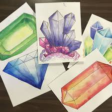 Art Rocks 4th Grade Gems Crystals Elementary Art Homeschool Art Art Lessons Elementary