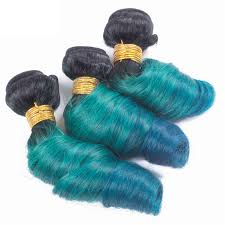 No one does green hair better than billie. Feshfen 3 Bundles Turquoise Black Green Blue Ombre Hair Weave Three Tones Spring Curly Hair Weft 16 30 Teal Blue Ombre Remy Human Hair Extensions Xmky11221wv 219 99