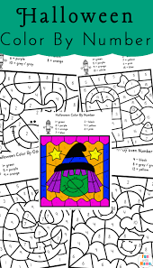 Color something creepy this halloween with free coloring pages for kids and adults! Halloween Color By Number Fun With Mama