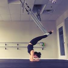 Christine O Donnell On Instagram Ahhh A Nice Assist From My Aerialhammock Aerialyoga Forearmstand Headstand Yog Aerial Yoga Aerial Yoga Poses Air Yoga
