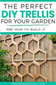 Honeycomb Garden Trellis Diy Garden Trellis Tutorial With Video Diy Trellis Diy Garden Trellis Woodworking Plans Garden