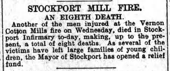 Drone footage of the blaze shows it burning in a mill/scrapyard. Researching The 1902 Vernon Cotton Mills Fire The British Newspaper Archive Blog