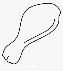 Set from cute unicorns on white background. Chicken Leg Coloring Page Hd Png Download Kindpng