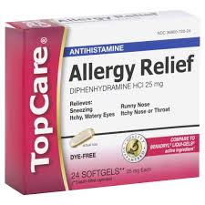 Topcare Allergy Relief Diphenhydramine Hci 25mg Softgels Hy Vee Aisles Online Grocery Shopping