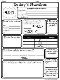 Today S Number Number Of The Day 4th Grade Common Core D Daily Math 3rd Grade Math Daily Math Review