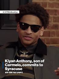 KIYAN ANTHONY COMMITS TO SYRACUSE 🧡💙 #kiyananthony #carmeloanthony  #syracusebasketball