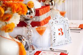 Elegant Silver Reception Tablescapes Inspiration Beautiful Orange White Silver Tablesc Table Decorations Pink And Gold Wedding Wedding Table Centerpieces