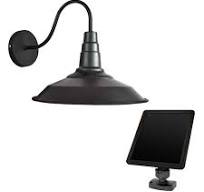 Sunforce Large Black Solar Outdoor Barn Light Sconce 81401