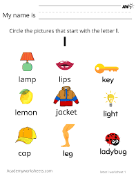 Words that start with l. Learn The Letter L L Academy Worksheets