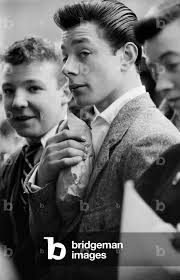 Image of Portobello Road, London, UK, 1955 (b/w photo) by Brake, Brian  (1927-88)