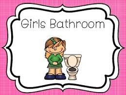 2 Printable Bathroom Posters Girls And Boys Bathroom Signs Tpt