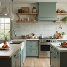 ‫دعونا نحاول ألوانًا جديدة: مطبخ باللون الأخضر الحكيم | Country Floors of  America LLC.‬‎