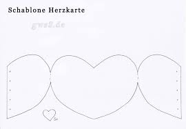 Schablone stencil auf a4 * herz mit ranken gr. Einfache Herzkarte Aus Papier Basteln