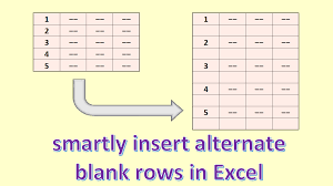 If you think that the ways described above are fast enough, check out the below options to. Insert Alternate Blank Rows In Excel Table Insert Alternate Empty Rows In Excel Excel The Row Words