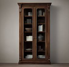 St James Glass Double Door Cabinet Restoration Hardware Dining Room Double Doors Glass Shelves Kitchen