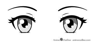 Please note that real eyes are usually positioned directly on this line but in anime eyes tend to be drawn lower down on. How To Draw Female Anime Eyes Tutorial Animeoutline