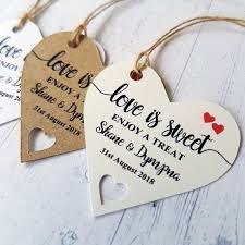 Love Is Sweet Enjoy A Treat Heart Shaped Tags Personalised Wedding Favour Gift Tags Party Favou Wedding Favor Tags Wedding Gift Tags Wedding Favor Gift Tags