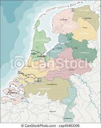 Hotéis e alojamento em países baixos. Mapa Paises Baixos Tambem Paises Baixos Caraibas Povoado Pais Tres Territorios Densely Ocidental Ilha Europa Canstock