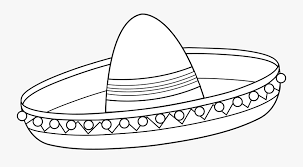 Mexico classroom spanish nopal pickled pepper boot mexican map. Mexican Sombrero Line Art Sombrero Black And White Clipart Free Transparent Clipart Clipartkey