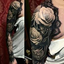 Love The White Roses Awesome Lace Tattoo Tattoos Half Sleeve Tattoo