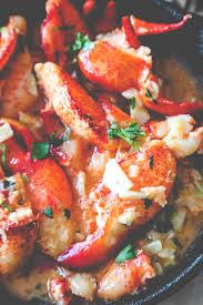 Rinse lobster tails, pat dry and place on a baking sheet. Easy Garlic Butter Lobster Skillet Recipe Sweet Cs Designs