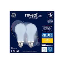 Ge Reveal 100 Watt Eq A21 Color Enhancing Dimmable Led Light Bulb 2 Pack In The General Purpose Led Light Bulbs Department At Lowes Com