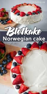 The name of these crispy and chewy norwegian christmas cookies translates as brown pins or sticks. Blotkake Norwegian Cream Cake Upstate Ramblings