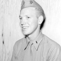 Official Portrait of US Marine Corps (USMC) First Lieutenant (1LT) Eugene  A. Trowbridge, taken at San Diego, California (CA), April 30, 1942. 1LT  Trowbridge is an ace pilot and is credited with