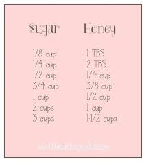 Granular Sugar To Honey Conversion Chart Real Food Recipes Baking Tips Cooking Tips